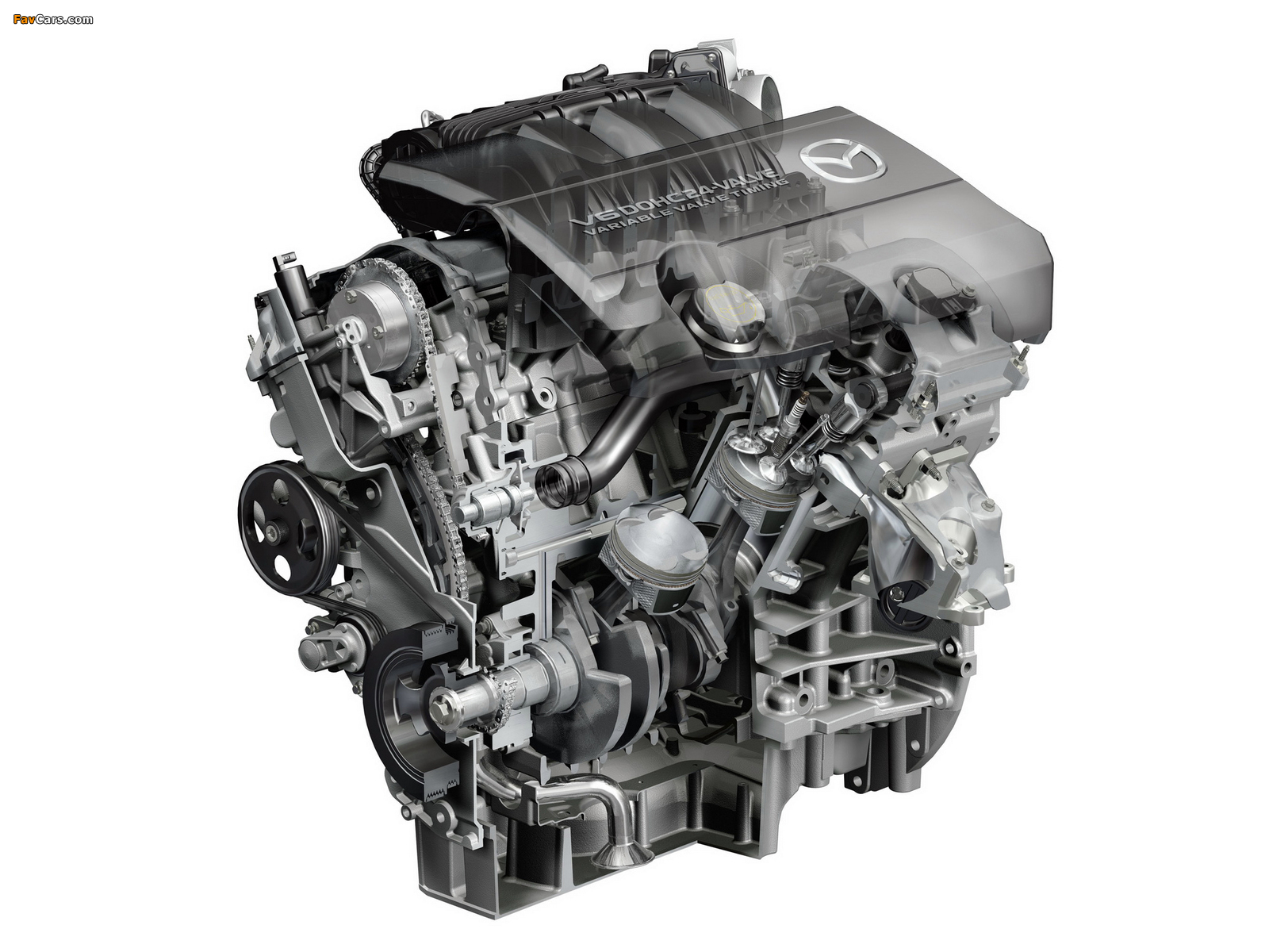 Images of Engines  Mazda 3.7L V6 DOHC 24-Valve (1600 x 1200)
