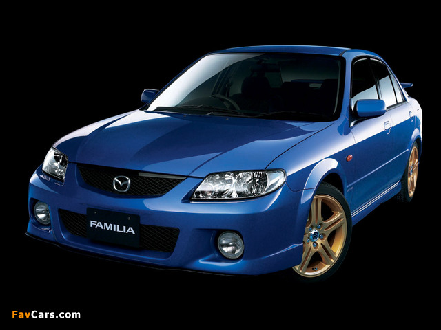 Mazda Familia Sport 20 Sedan 2001–03 wallpapers (640 x 480)