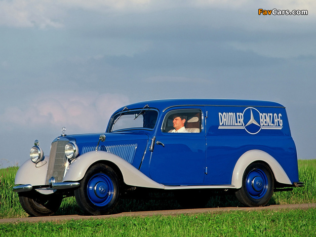 Mercedes-Benz 170 Da Box-type Delivery Vehicle (W136VID) 1951–53 photos (640 x 480)