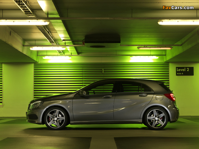 Mercedes-Benz A 250 AMG Sport Package UK-spec (W176) 2012 images (640 x 480)