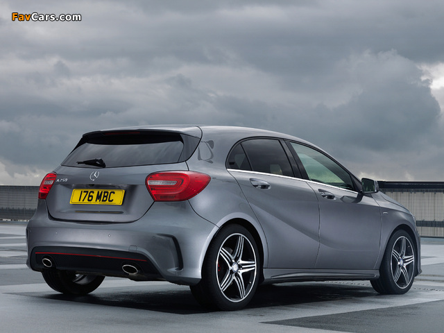 Mercedes-Benz A 250 AMG Sport Package UK-spec (W176) 2012 images (640 x 480)