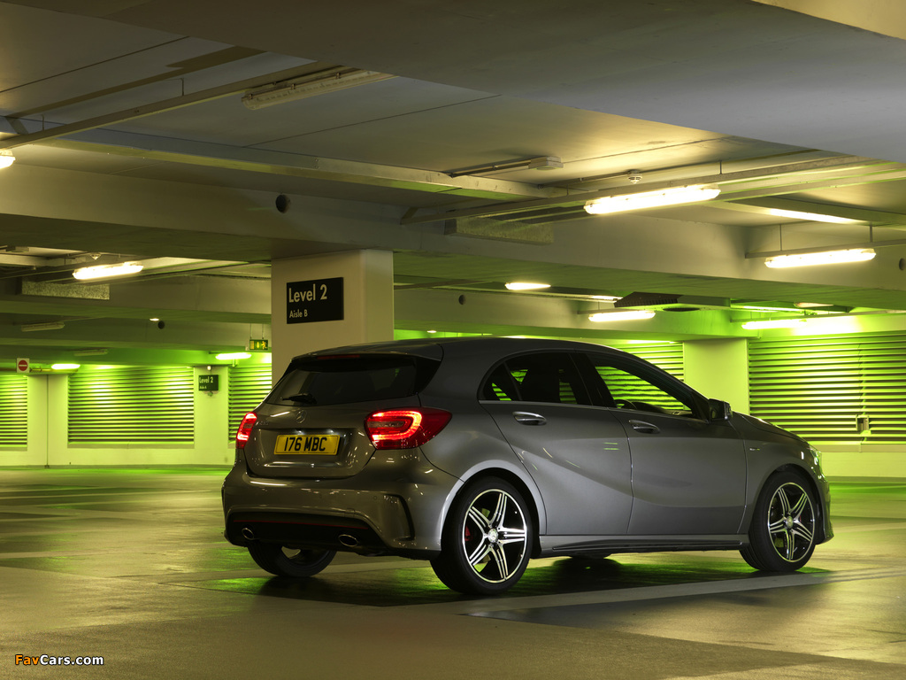 Mercedes-Benz A 250 AMG Sport Package UK-spec (W176) 2012 images (1024 x 768)