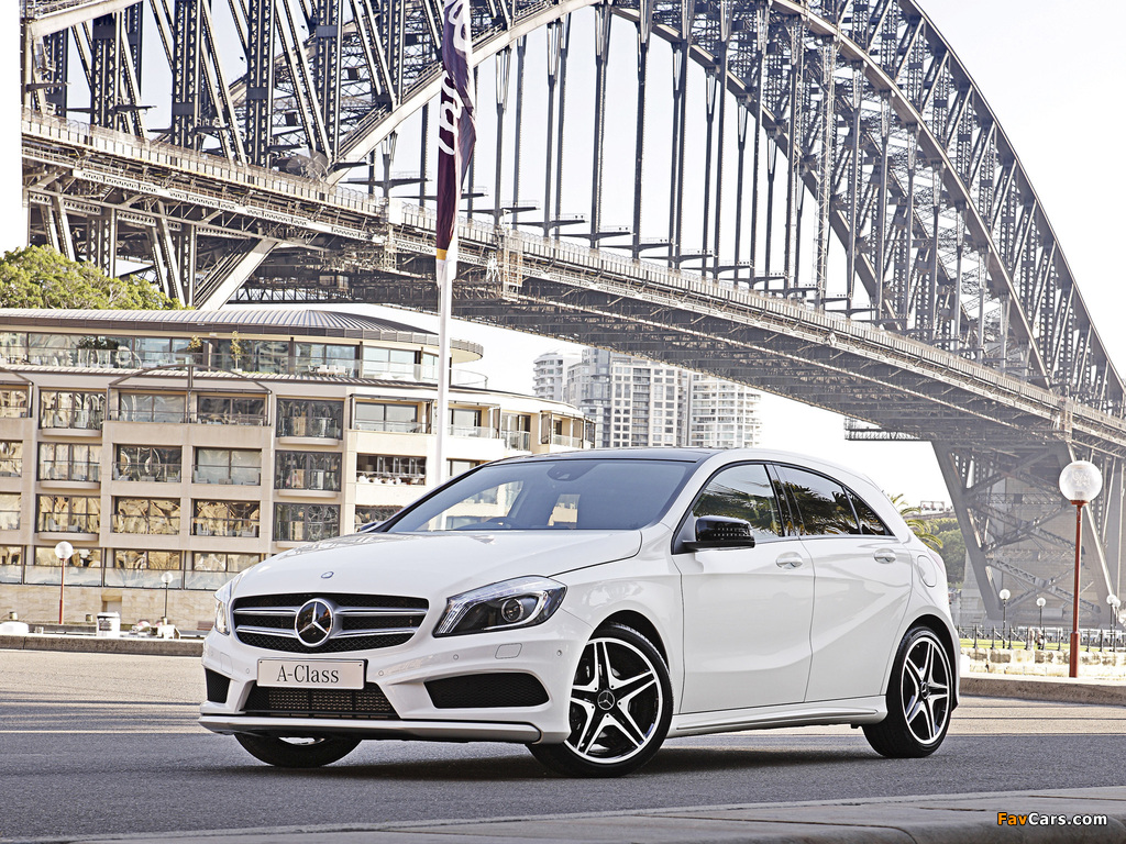 Mercedes-Benz A 200 Style Package AU-spec (W176) 2012 pictures (1024 x 768)