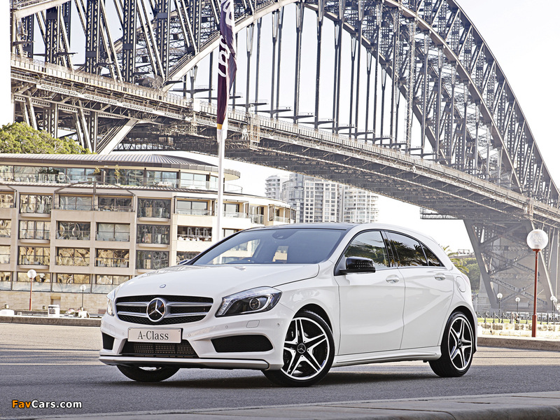 Mercedes-Benz A 200 Style Package AU-spec (W176) 2012 pictures (800 x 600)