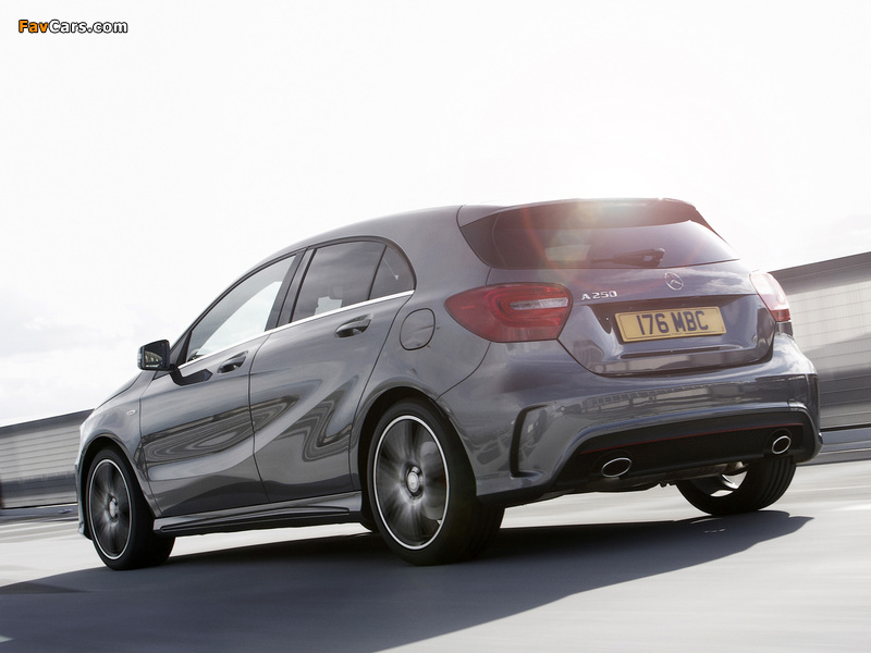 Mercedes-Benz A 250 AMG Sport Package UK-spec (W176) 2012 wallpapers (800 x 600)