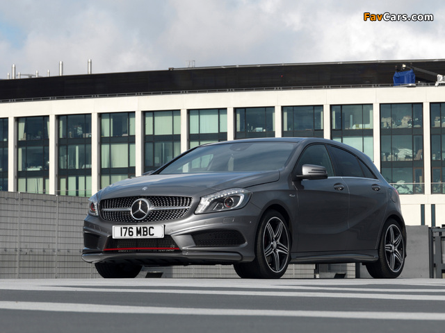 Mercedes-Benz A 250 AMG Sport Package UK-spec (W176) 2012 wallpapers (640 x 480)