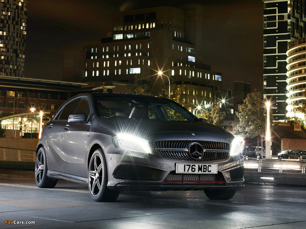 Mercedes-Benz A 250 AMG Sport Package UK-spec (W176) 2012 wallpapers (1024 x 768)