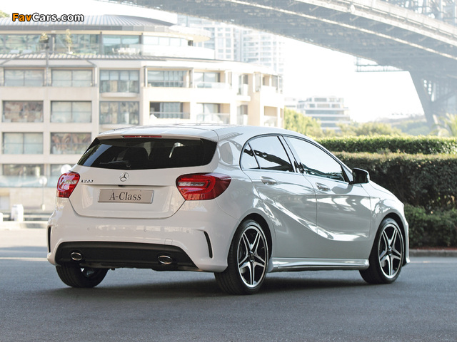 Photos of Mercedes-Benz A 200 Style Package AU-spec (W176) 2012 (640 x 480)