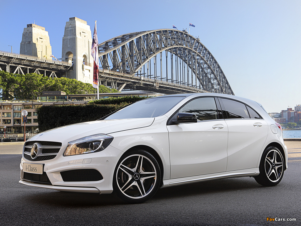 Photos of Mercedes-Benz A 200 Style Package AU-spec (W176) 2012 (1024 x 768)