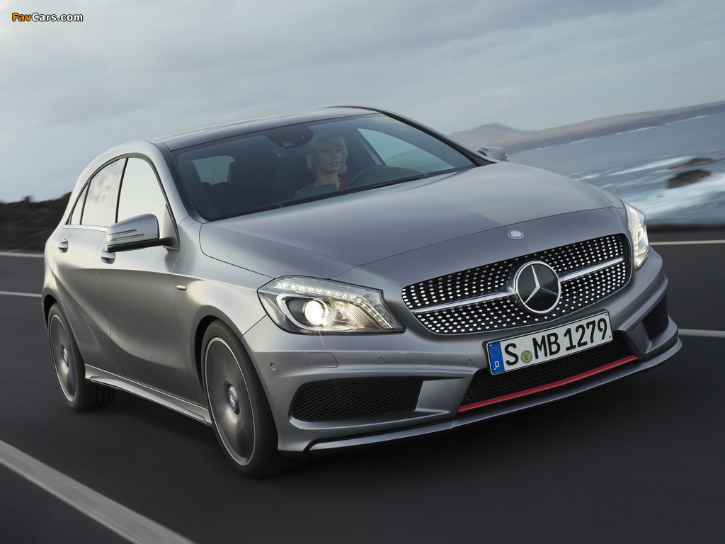 Photos of Mercedes-Benz A 250 AMG Sport Package (W176) 2012 (1024 x 768)