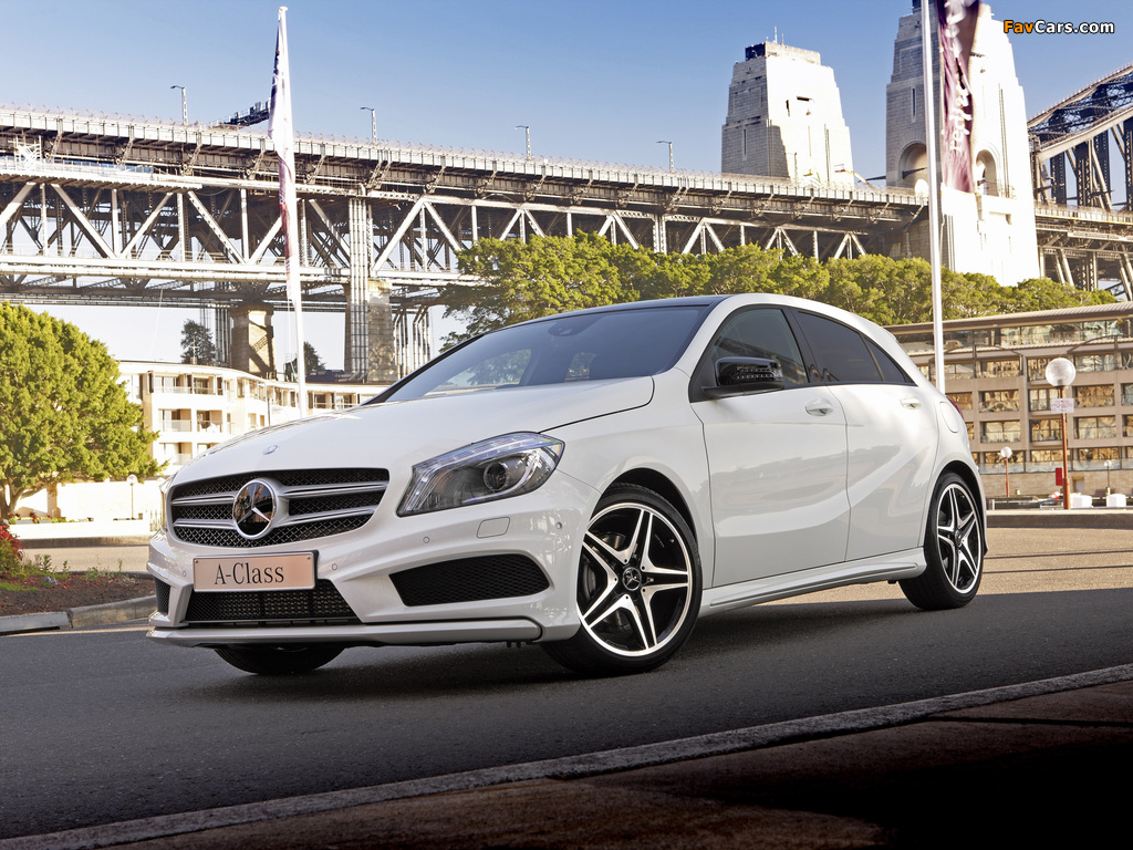 Pictures of Mercedes-Benz A 200 Style Package AU-spec (W176) 2012 (1024 x 768)