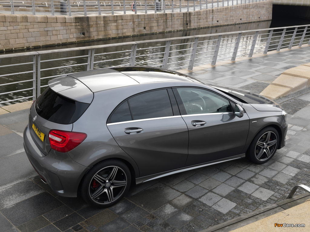 Pictures of Mercedes-Benz A 250 AMG Sport Package UK-spec (W176) 2012 (1024 x 768)