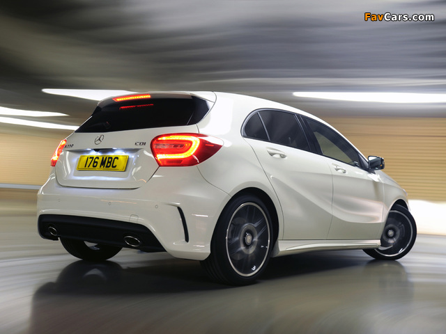 Pictures of Mercedes-Benz A 220 CDI Style Package UK-spec (W176) 2012 (640 x 480)