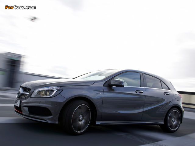 Pictures of Mercedes-Benz A 250 AMG Sport Package UK-spec (W176) 2012 (640 x 480)