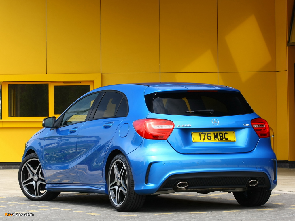 Mercedes-Benz A 200 CDI Style Package UK-spec (W176) 2012 wallpapers (1024 x 768)