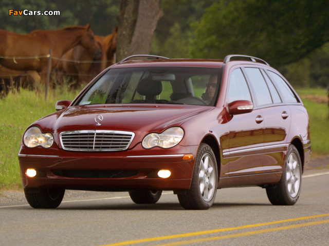 Images of Mercedes-Benz C-Klasse Estate US-spec (S203) 2001–05 (640 x 480)