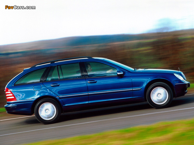 Mercedes-Benz C 200 Kompressor Estate UK-spec (S203) 2001–07 photos (640 x 480)