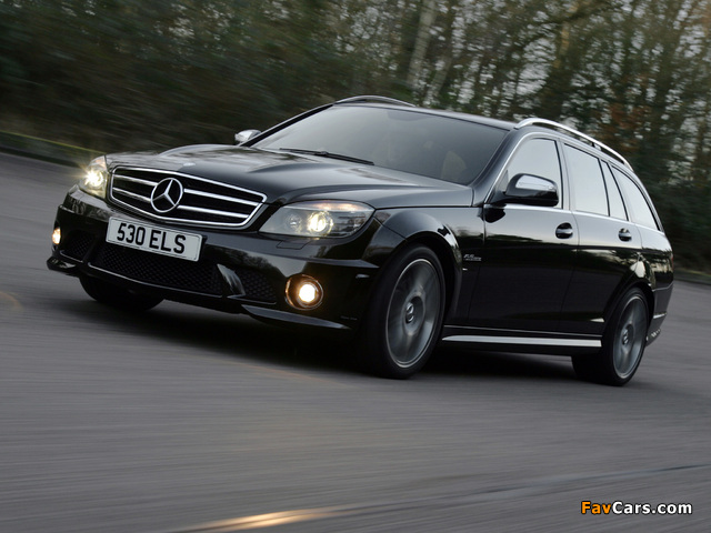 Mercedes-Benz C 63 AMG Estate UK-spec (S204) 2008–11 photos (640 x 480)