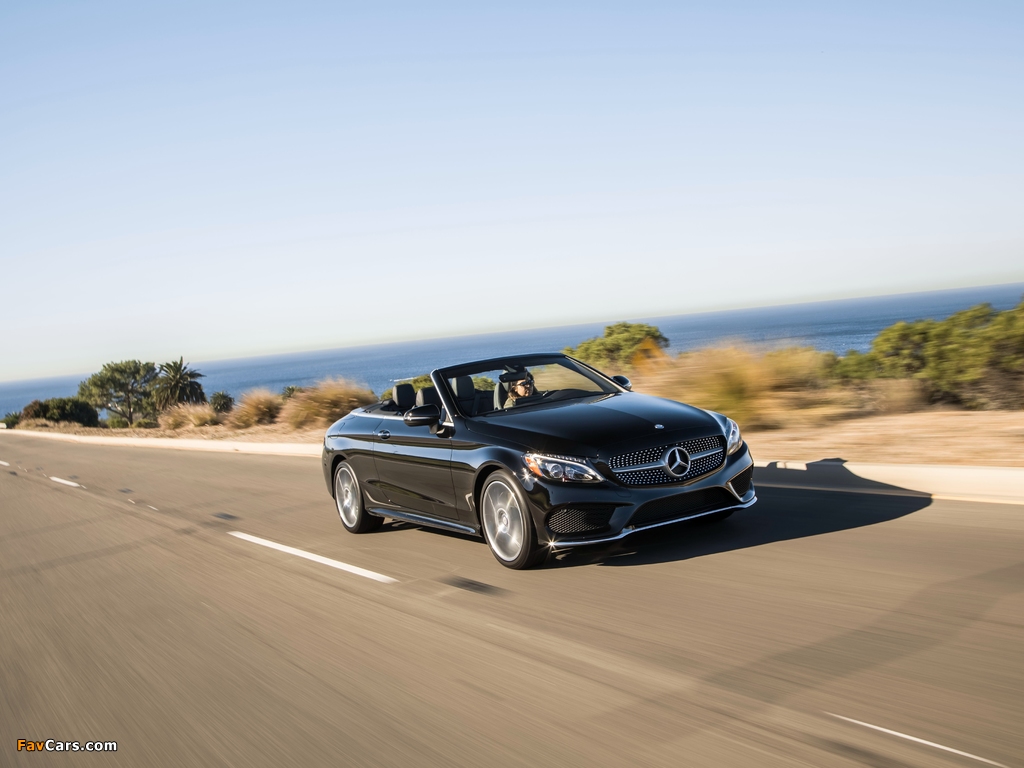 Mercedes-Benz C 300 4MATIC Cabriolet AMG Line North America (C205) 2016 wallpapers (1024 x 768)