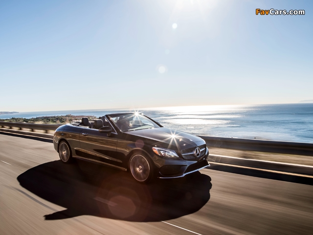 Pictures of Mercedes-Benz C 300 4MATIC Cabriolet AMG Line North America (C205) 2016 (640 x 480)