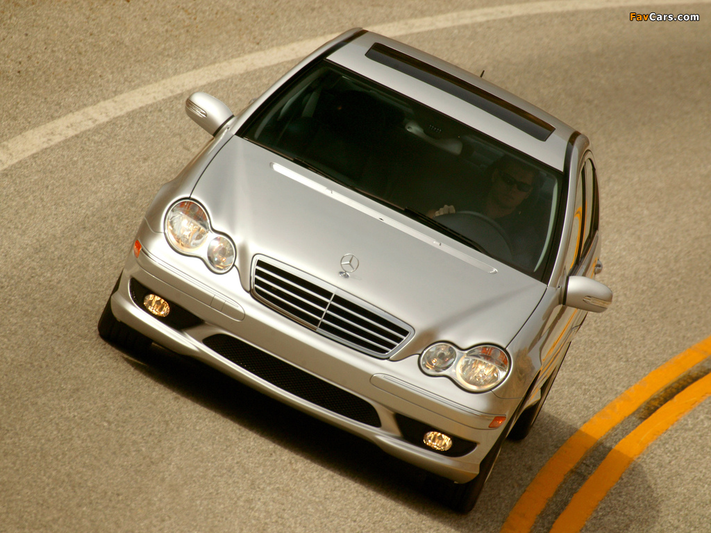 Mercedes-Benz C 280 Sports Package US-spec (W203) 2005–07 wallpapers (1024 x 768)