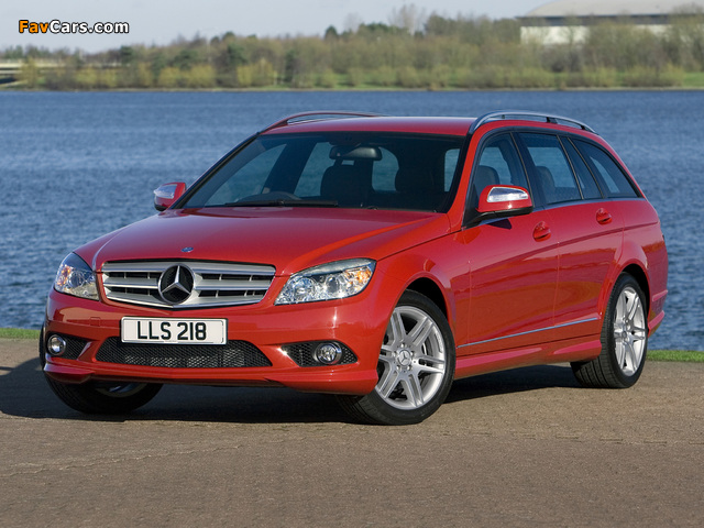 Mercedes-Benz C 220 CDI Sport Estate UK-spec (S204) 2008–11 wallpapers (640 x 480)