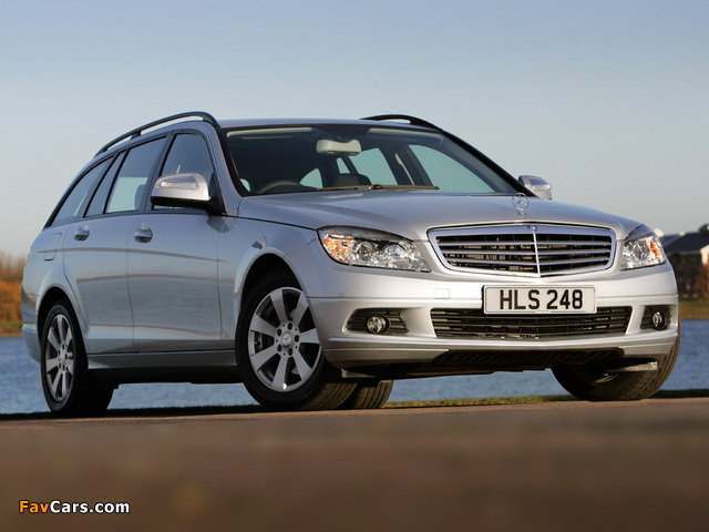 Mercedes-Benz C 180 Kompressor Estate UK-spec (S204) 2008–11 wallpapers (640 x 480)