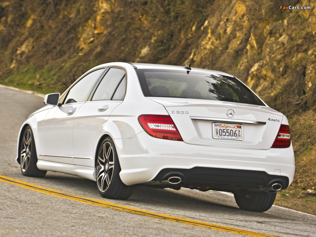 Mercedes-Benz C 300 4MATIC AMG Sports Package US-spec (W204) 2011 wallpapers (1024 x 768)