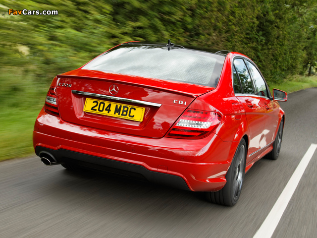 Mercedes-Benz C 220 CDI AMG Sports Package UK-spec (W204) 2011 wallpapers (640 x 480)