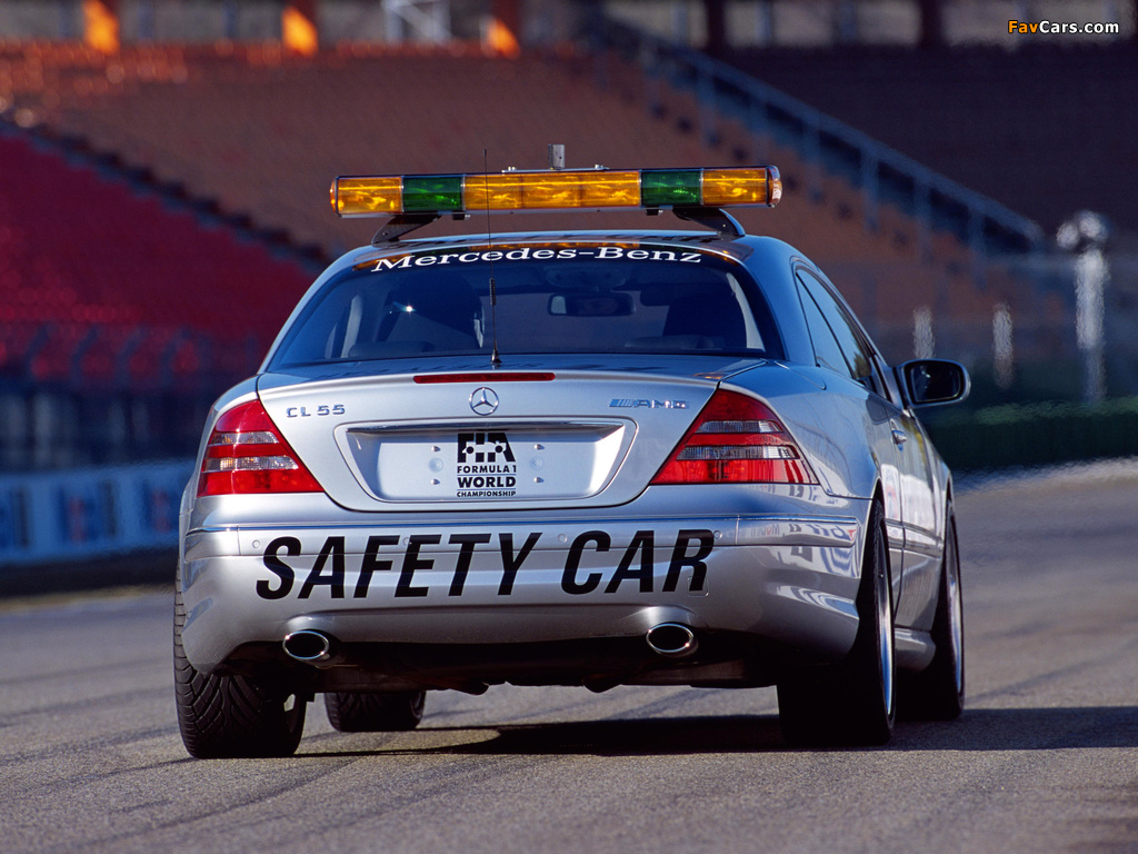 Mercedes-Benz CL 55 AMG F1 Safety Car (C215) 2000–01 wallpapers (1024 x 768)