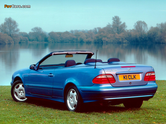 Mercedes-Benz CLK 320 Cabrio UK-spec (A208) 1998–2002 wallpapers (640 x 480)
