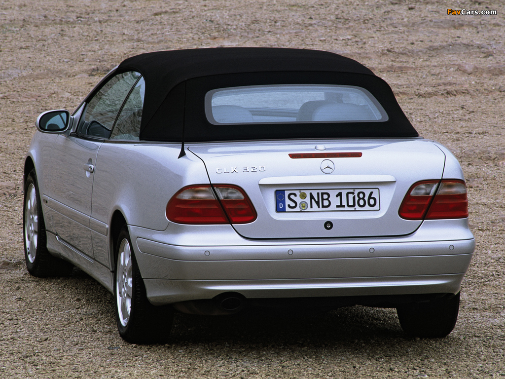 Mercedes-Benz CLK 320 Cabrio (A208) 1998–2002 wallpapers (1024 x 768)