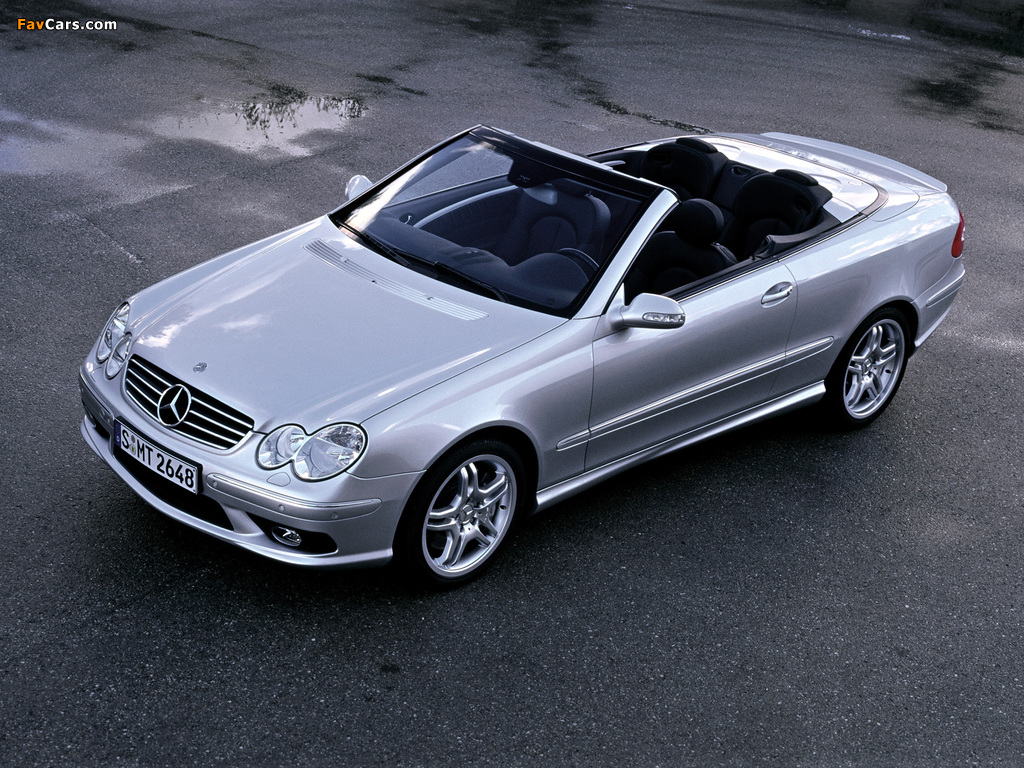 Mercedes-Benz CLK 55 AMG Cabrio (A209) 2003–05 images (1024 x 768)