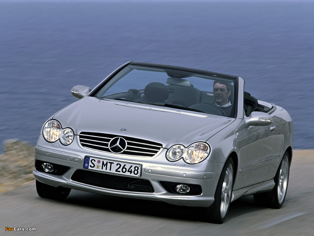 Mercedes-Benz CLK 55 AMG Cabrio (A209) 2003–05 pictures (1024 x 768)