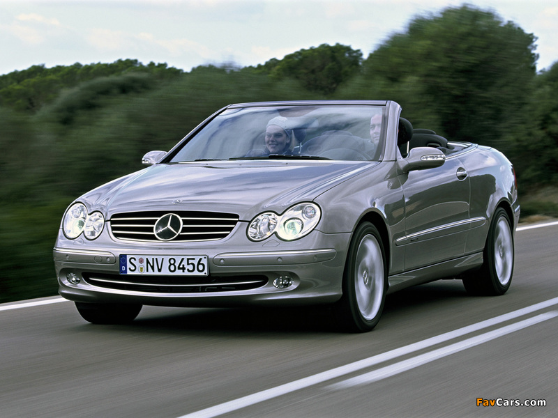 Mercedes-Benz CLK 500 Cabrio (A209) 2003–05 pictures (800 x 600)