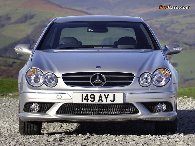 Mercedes-Benz CLK 320 CDI AMG Sports Package UK-spec (C209) 2005–09 wallpapers (640 x 480)