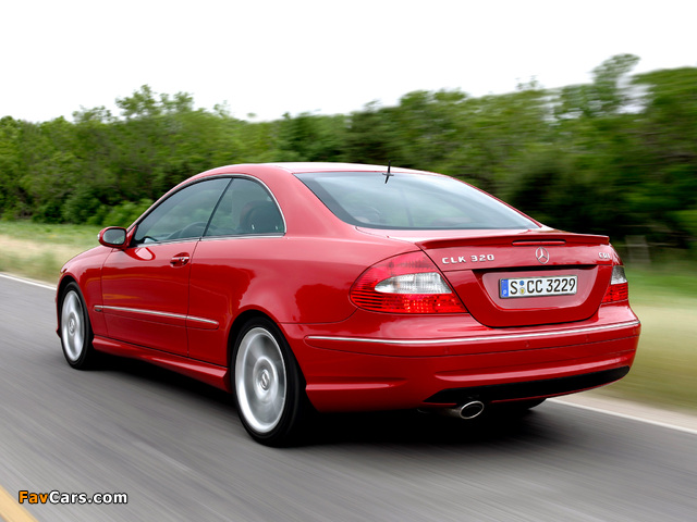 Mercedes-Benz CLK 320 CDI AMG Sports Package (C209) 2005–09 wallpapers (640 x 480)