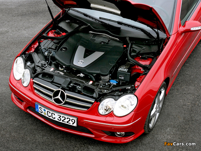 Mercedes-Benz CLK 320 CDI AMG Sports Package (C209) 2005–09 wallpapers (640 x 480)