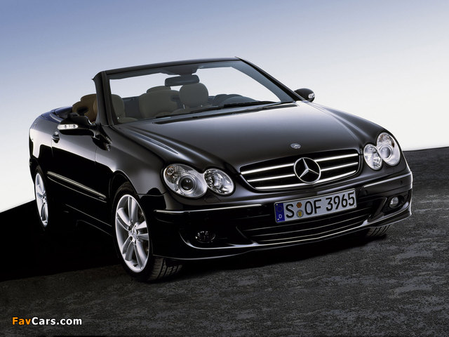 Mercedes-Benz CLK 320 CDI Cabrio (A209) 2005–10 wallpapers (640 x 480)