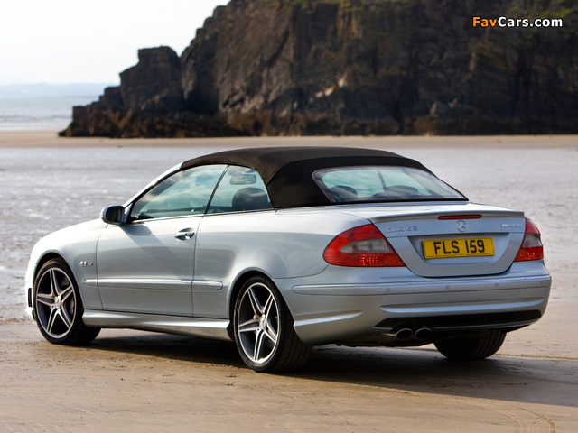 Mercedes-Benz CLK 63 AMG Cabrio UK-spec (A209) 2006–10 photos (640 x 480)