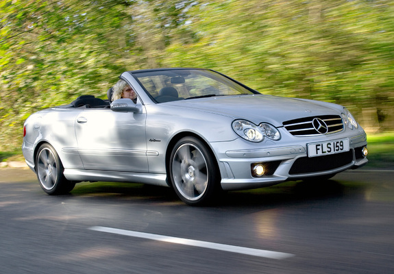 Mercedes-Benz CLK 63 AMG Cabrio UK-spec (A209) 2006–10 pictures