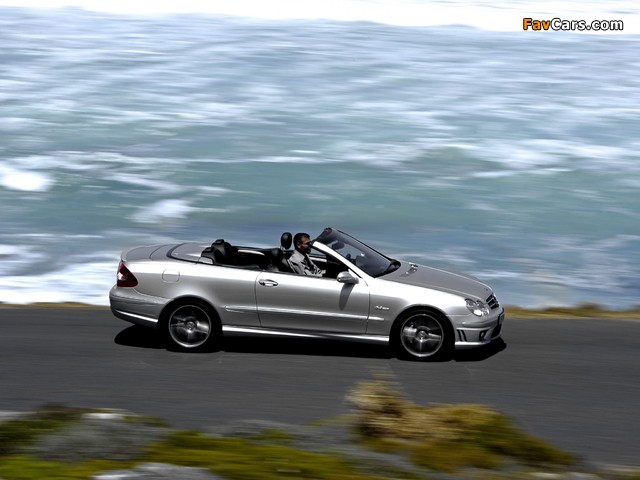 Mercedes-Benz CLK 63 AMG Cabrio (A209) 2006–10 wallpapers (640 x 480)