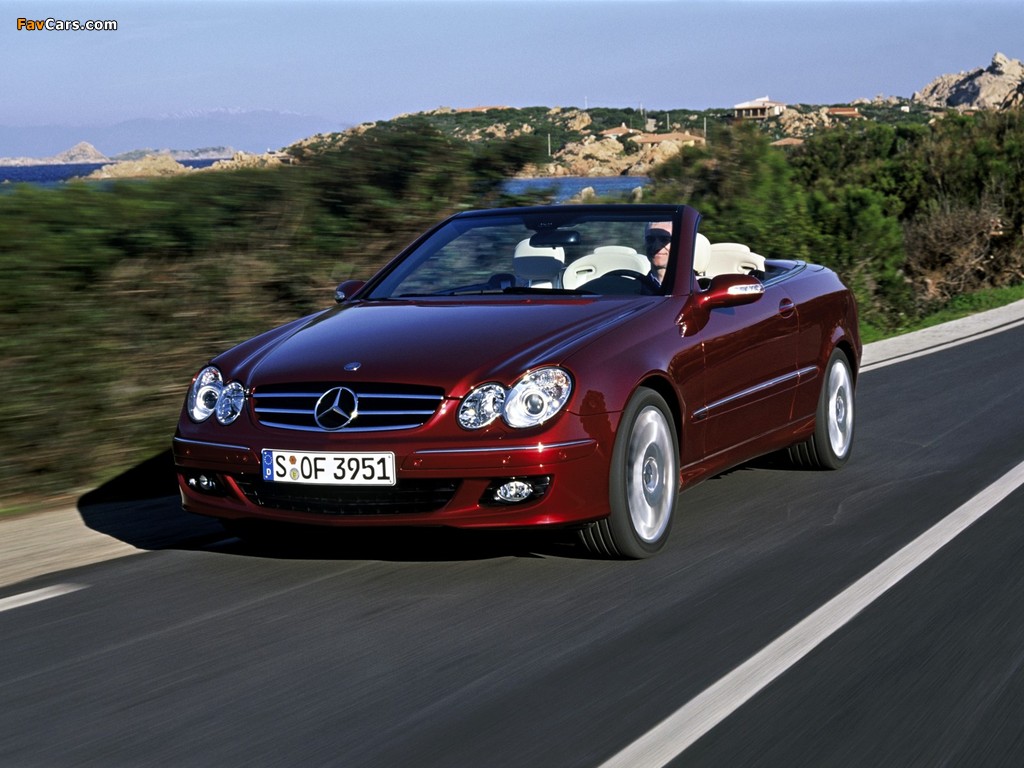 Pictures of Mercedes-Benz CLK 320 CDI Cabrio (A209) 2005–10 (1024 x 768)