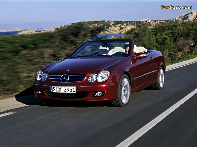Pictures of Mercedes-Benz CLK 320 CDI Cabrio (A209) 2005–10 (640 x 480)