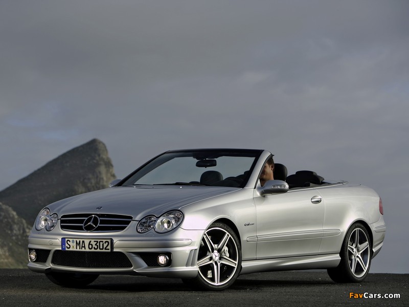 Pictures of Mercedes-Benz CLK 63 AMG Cabrio (A209) 2006–10 (800 x 600)