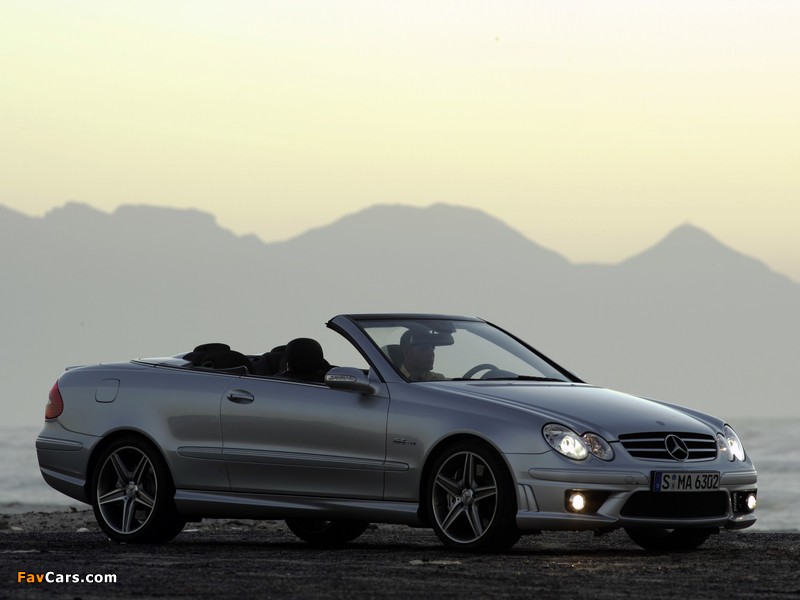 Pictures of Mercedes-Benz CLK 63 AMG Cabrio (A209) 2006–10 (800 x 600)