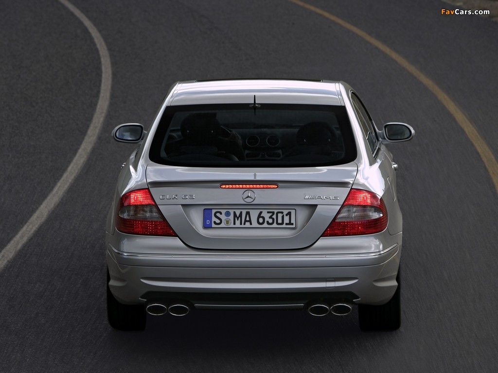 Pictures of Mercedes-Benz CLK 63 AMG (C209) 2006–09 (1024 x 768)