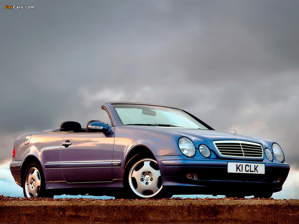 Mercedes-Benz CLK 320 Cabrio UK-spec (A208) 1998–2002 wallpapers (1024 x 768)