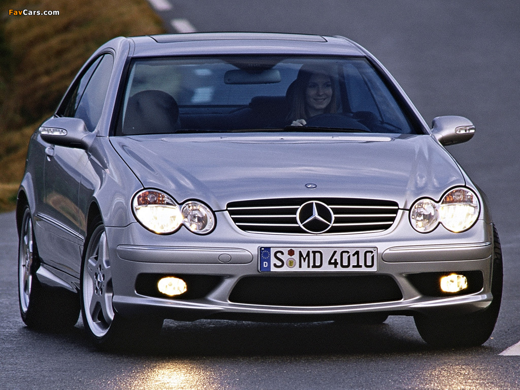 Mercedes-Benz CLK 55 AMG (C209) 2002–05 wallpapers (1024 x 768)