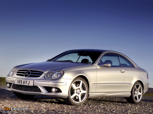 Mercedes-Benz CLK 320 CDI AMG Sports Package UK-spec (C209) 2005–09 wallpapers (640 x 480)